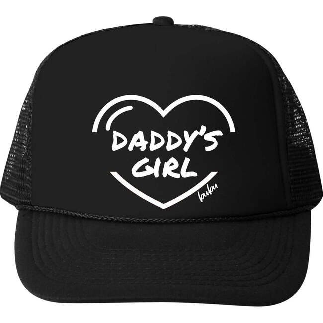 Daddy's Girl Heart Cap, Black - Hats - 1