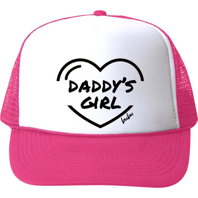 Daddy's Girl Heart Cap, Pink - Hats - 1