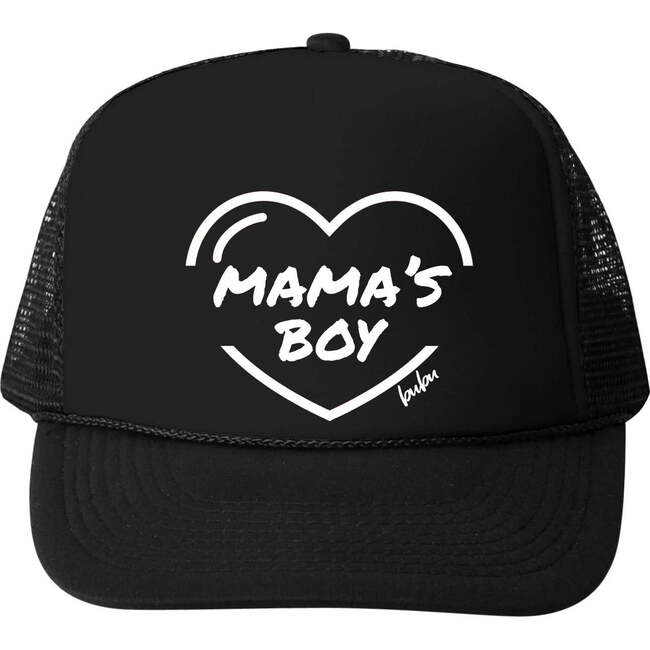 Mamas Boy Heart Cap, Black