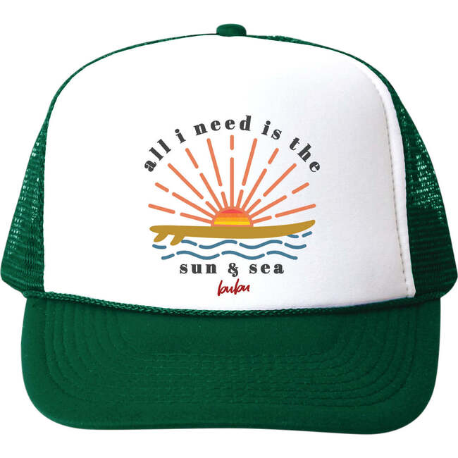 Sun & Sea Cap, Green - Hats - 1