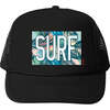 Surf Floral Cap, Black - Hats - 1 - thumbnail