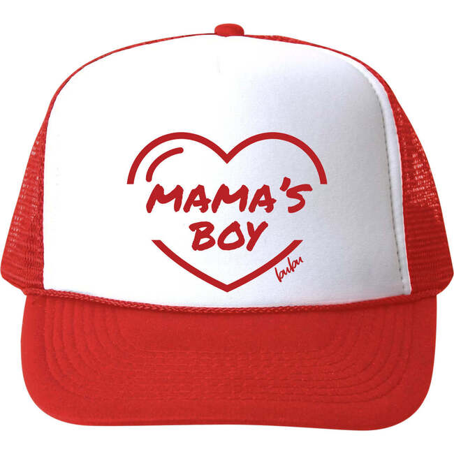 Mamas Boy Heart Cap, Red
