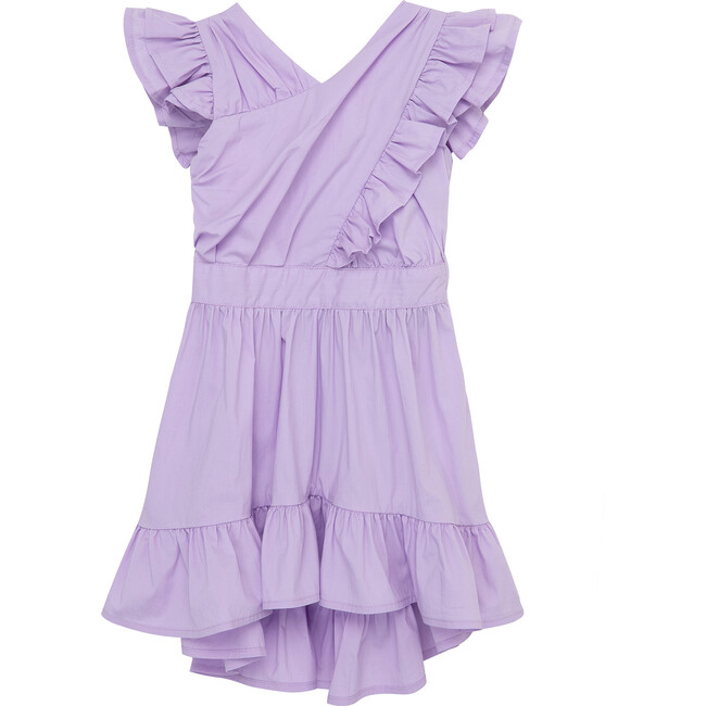 Wrap High-Low Dress, Purple
