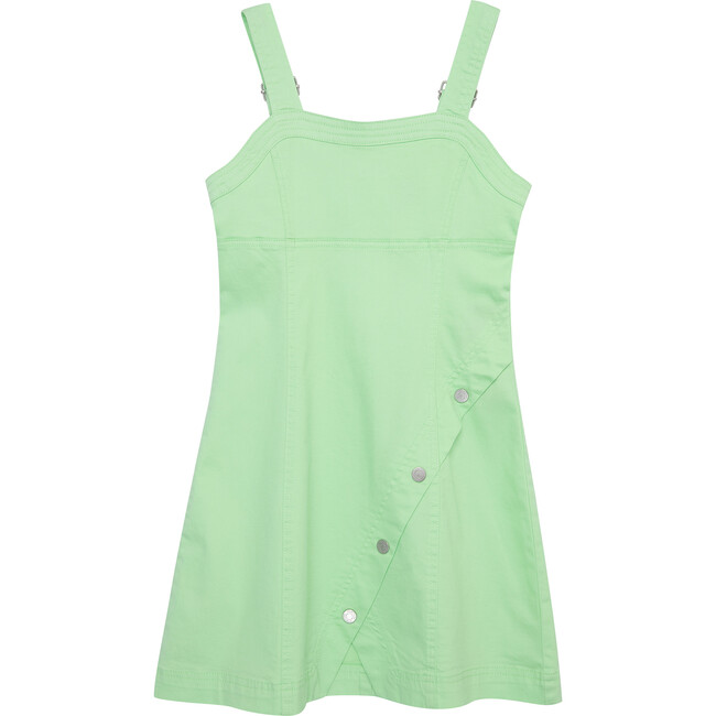 Twill Jumper Dress, Green