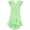 Wrap High-Low Dress, Green - Dresses - 1 - thumbnail