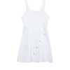 Twill Jumper Dress, White - Dresses - 1 - thumbnail