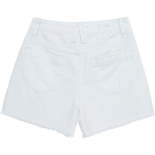 Tacked Cuffs Shorts, White - Shorts - 2