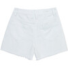 Tacked Cuffs Shorts, White - Shorts - 2 - thumbnail
