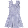 Swiss Dot Ruffle Dress, Purple - Dresses - 2