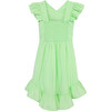 Wrap High-Low Dress, Green - Dresses - 2