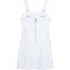 Twill Jumper Dress, White - Dresses - 2