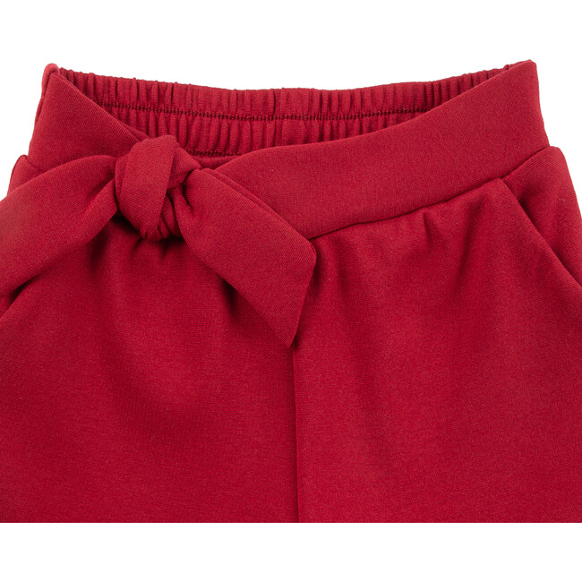 Ponte Knit Short Set, Red - Mixed Apparel Set - 4