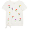Tulip Garden Tee, Off-White - T-Shirts - 1 - thumbnail