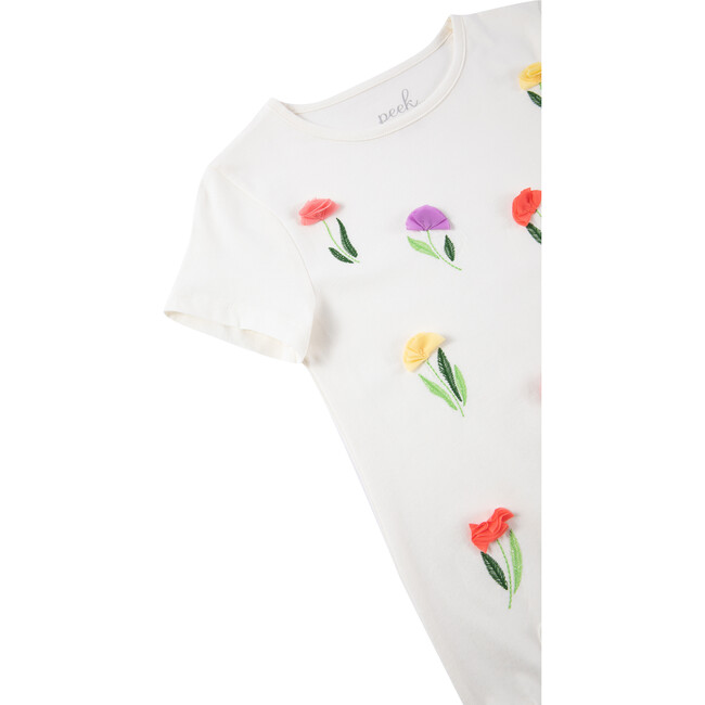 Tulip Garden Tee, Off-White - T-Shirts - 3