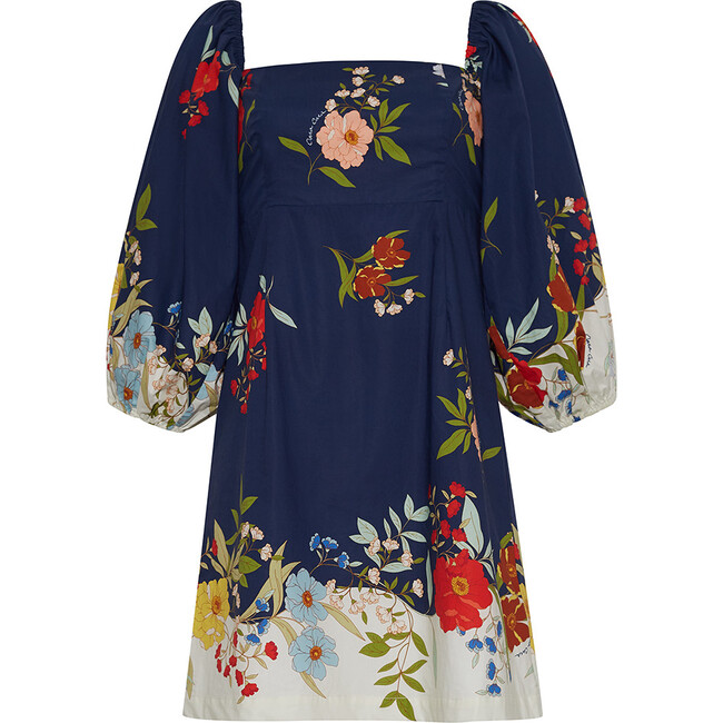 Women's Montauk Billowy Sleeve Zipped Dress, Floral Alley