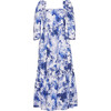 Women's Blue Hill Square Neck Dress, Nordic Fields Blue - Dresses - 1 - thumbnail