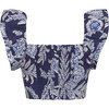Women's Darby Square Neck Top, Anna Floral Navy - Blouses - 2