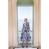 Women's Blue Hill Square Neck Dress, Nordic Fields Blue - Dresses - 2