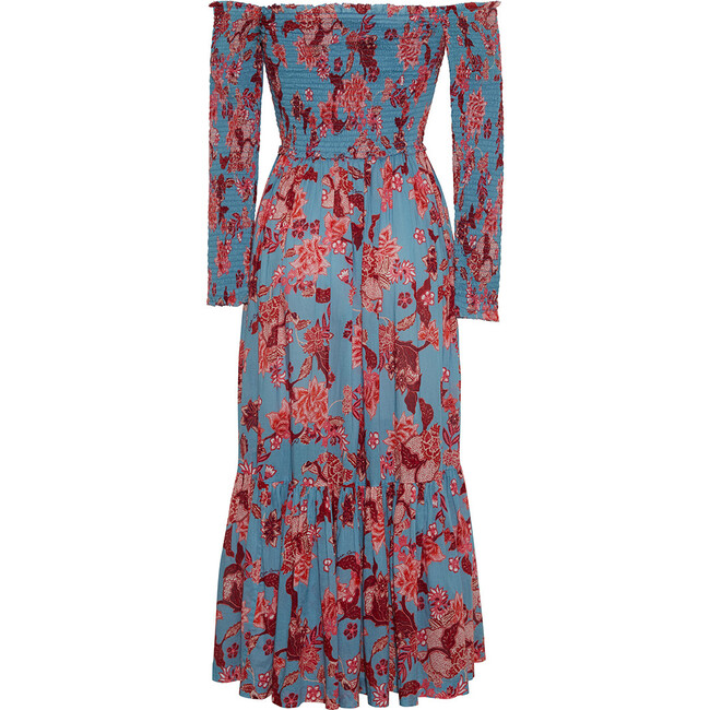 Women's Skylar Square Neck Dress, Nippon Blue Coral - Dresses - 3