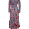 Women's Skylar Square Neck Dress, Nippon Blue Coral - Dresses - 3