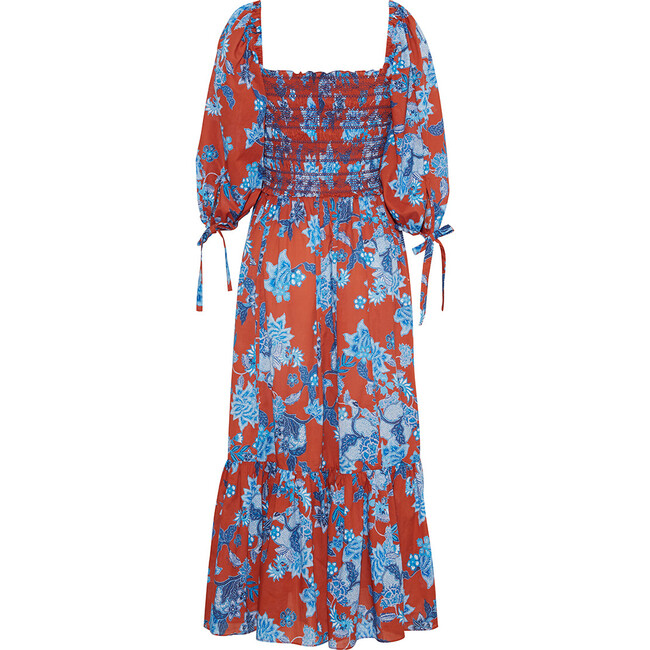 Women's Jazzy Square Neck Dress, Nippon Terracotta - Dresses - 3