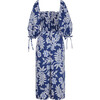 Women's Jazzy Anna Three-Quarter Sleeve Floral Jumpsuit, Navy - Rompers - 3