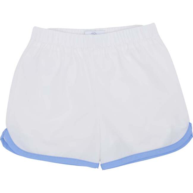 Set Point Shorts, Wimbledon White With Pebble Periwinkle