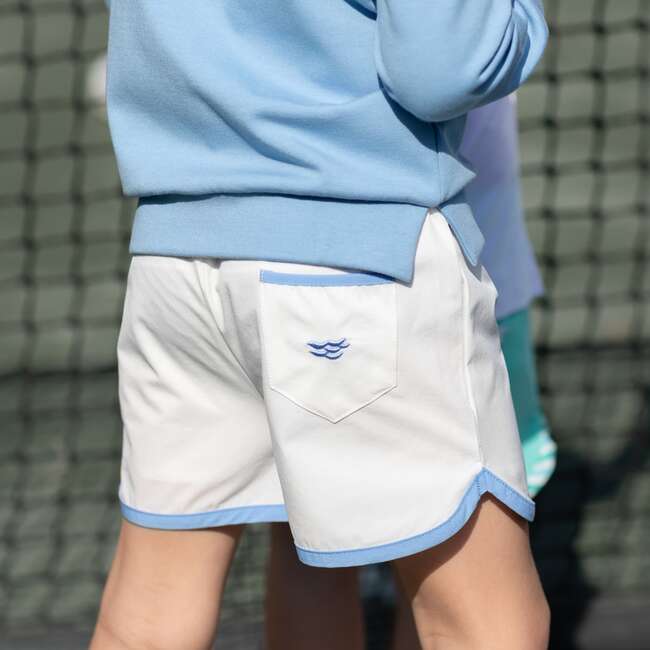 Set Point Shorts, Wimbledon White With Pebble Periwinkle - Shorts - 2