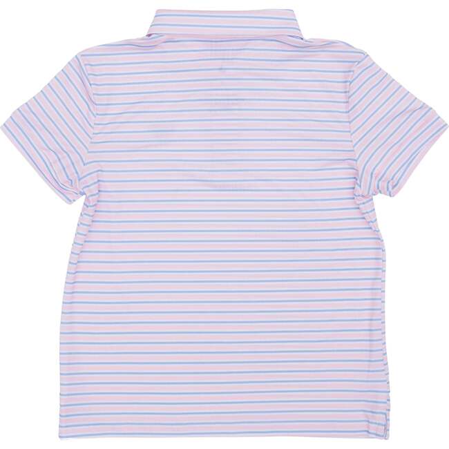 Match Point Polo Shirt, Pebble Periwinkle Stripe - Polo Shirts - 5