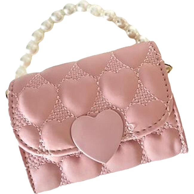 Quilted Heart Purse, Pink