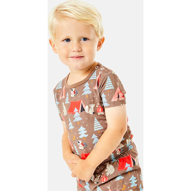 Camping Short Sleve Set, Natural - Pajamas - 3