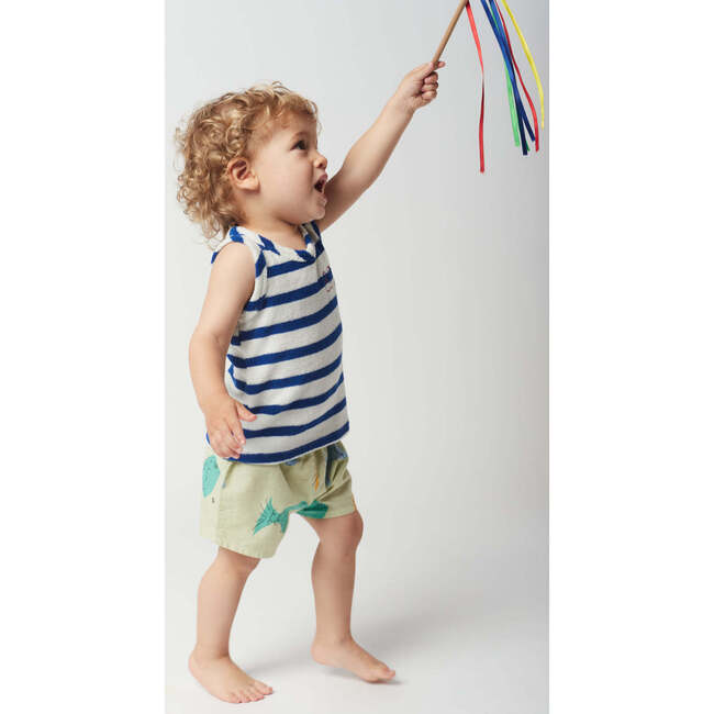 BLUE STRIPE TERRY TANK12m - Tank Tops - 2
