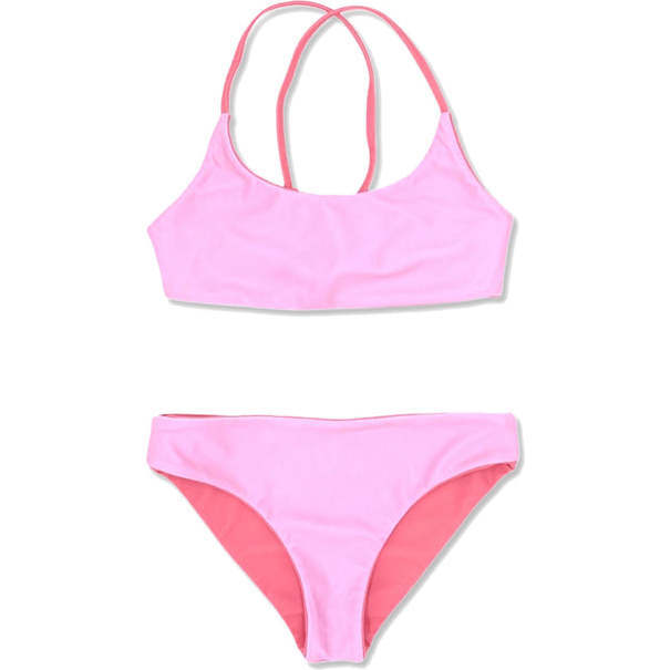 Waverly Reversible Bikini, Pink And Pink - Two Pieces - 1