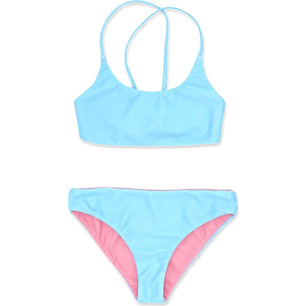 Waverly Reversible Bikini, Blue And Pink - Two Pieces - 2