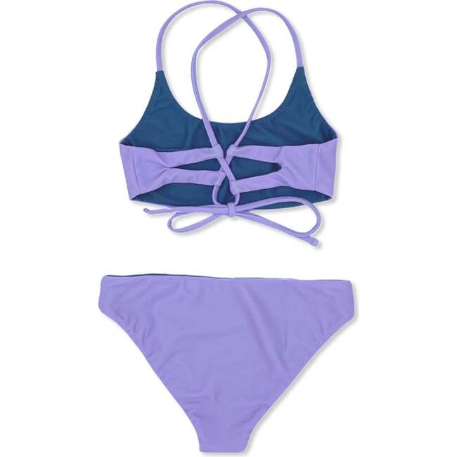 Waverly Reversible Bikini, Lavender And Navy - Two Pieces - 3