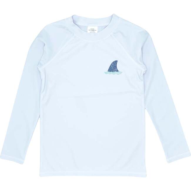 Fin Long Sleeve Rash Top, White
