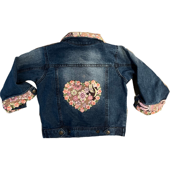Corduroy Heart Denim Jacket, Blue - Jackets - 2