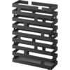 Compact Rectangular Brickwork-Inspired Umbrella Stand, Black - Storage - 1 - thumbnail