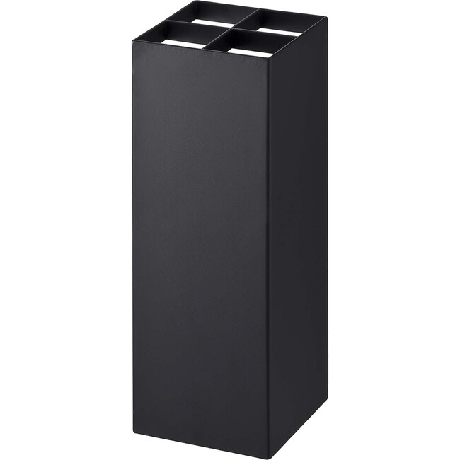 Compact 4-Compartment Umbrella Stand, Black - Storage - 1