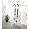 Compact Rectangular Brickwork-Inspired Umbrella Stand, White - Storage - 3 - thumbnail