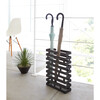 Compact Rectangular Brickwork-Inspired Umbrella Stand, Black - Storage - 3