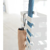 Compact Rectangular Brickwork-Inspired Umbrella Stand, White - Storage - 5 - thumbnail