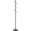 Coat Hanger With 6 Wood-Tipped Branches, Black - Storage - 1 - thumbnail