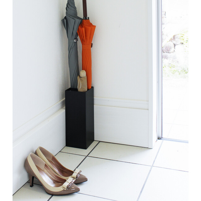 Compact 4-Compartment Umbrella Stand, Black - Storage - 3