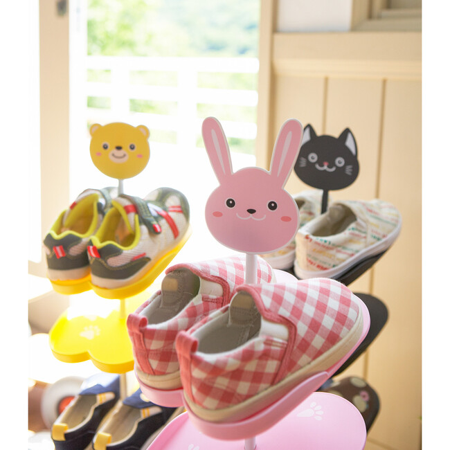 Bunny Kids Shoe Rack, Pink - Storage - 3