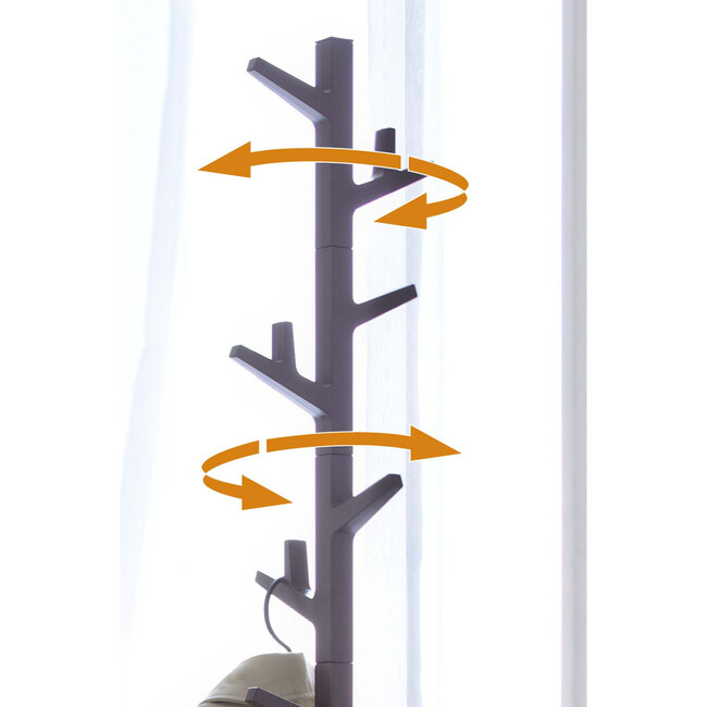 Coat Hanger With Rotating Branches, Walnut - Storage - 4