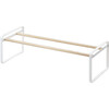 Wide 1-Stack Shoe Rack With Wooden Bars, White - Storage - 1 - thumbnail