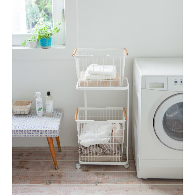 Wagon for Tosca Laundry Basket, White - Storage - 3