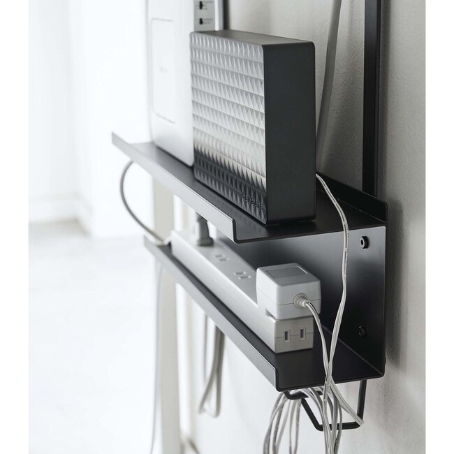 Under-Desk Cable & Router Holder/Storage Rack, Black - Storage - 2