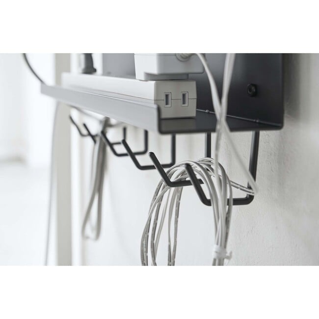 Under-Desk Cable & Router Holder/Storage Rack, Black - Storage - 4